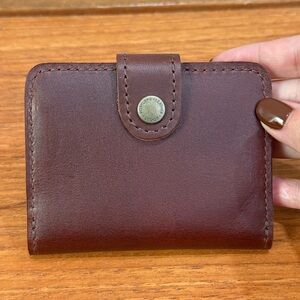 EUC Portland Leather Goods Mini Bifold Wallet in Cognac